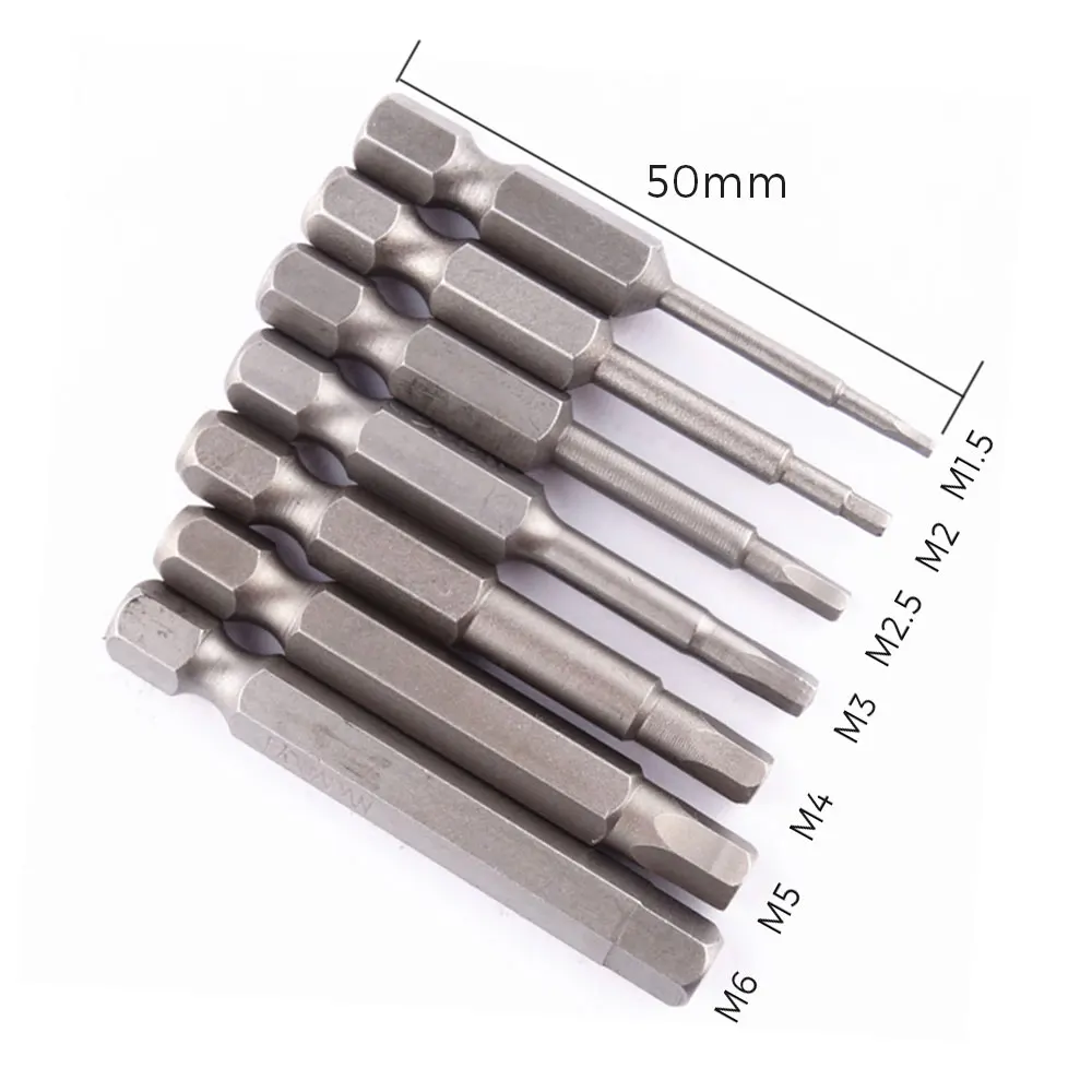 50mm Magnetic Hex Head Screwdriver Bits 1/4 Inch Hex Shank