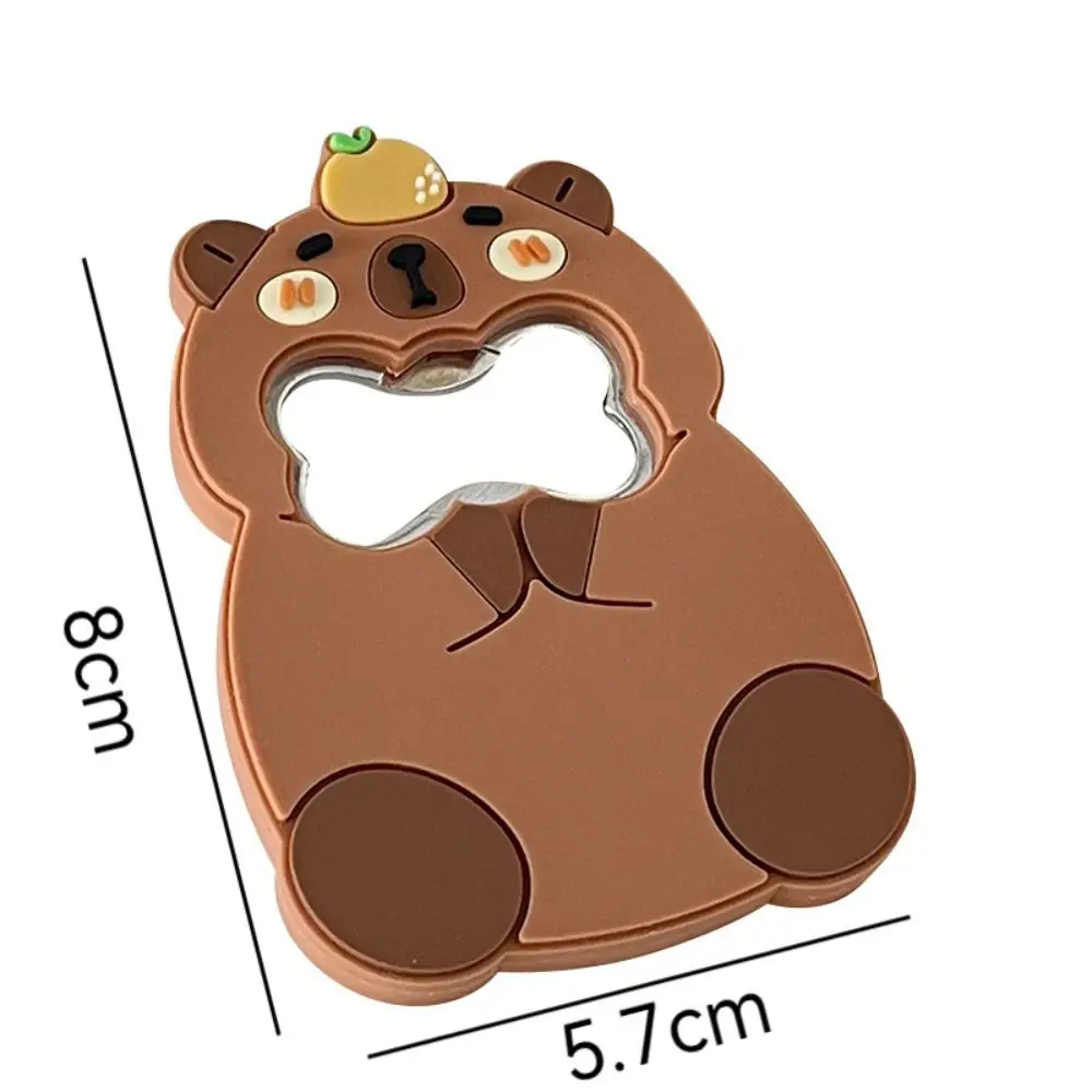 New Capybara Bottle Opener Multifunctional Cartoon Can Opener Magnetic Refrigerator Stickers Kitchen Tools