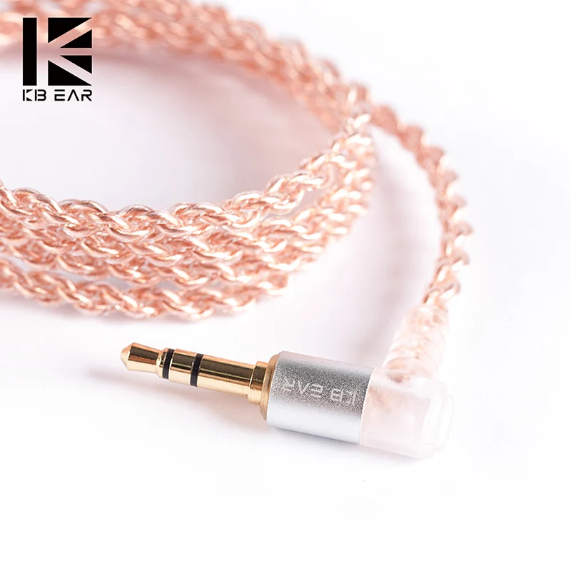 KBEAR 4 rdzeń miedziany ulepszony przewodowy kabel do słuchawek 2PIN/QDC/MMCX/TFZ złącze słuchawek dousznych dla KBEAR KZ ZSN PRO słuchawki zestaw słuchawkowy HIFI