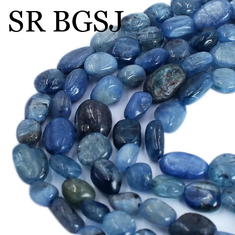 6-8MM 8-10mm Natral Kyanite Blue Stone Irregular Potato Sape Freeform Spacer Chip Beads