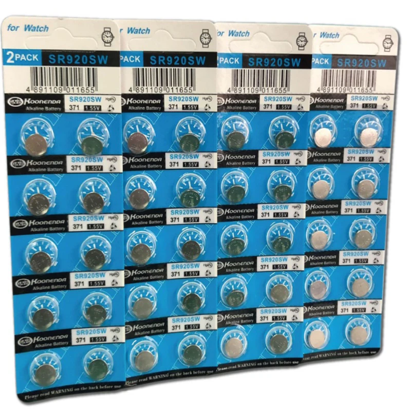 10 قطعة بطارية قلوية AG6 1.55 فولت زر عملة خلية 371 LR920 SR927 171 L921 بطاريات الساعة