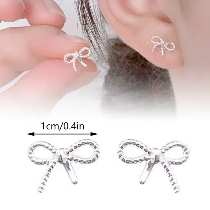 Butterfly Sweet Earrings Trendy Bowknot Stud Earrings For Women Personality Unique Design Earrings Wedding Jewelry Birthday Gift