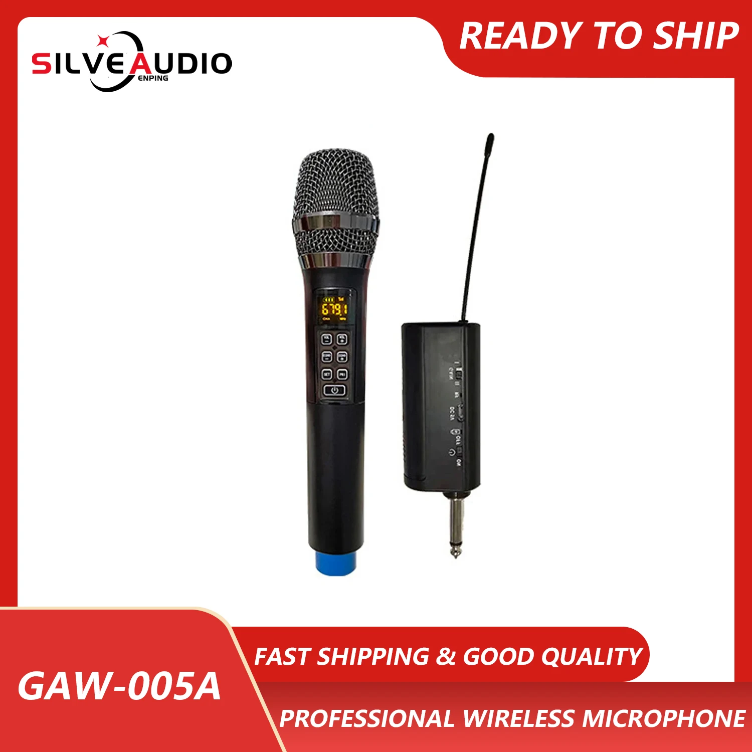 

GAW-005A Adjustable frequency Performance Handheld Microphone outdoor stage Home Karaoke UHF Wireless with Noise Cancelling