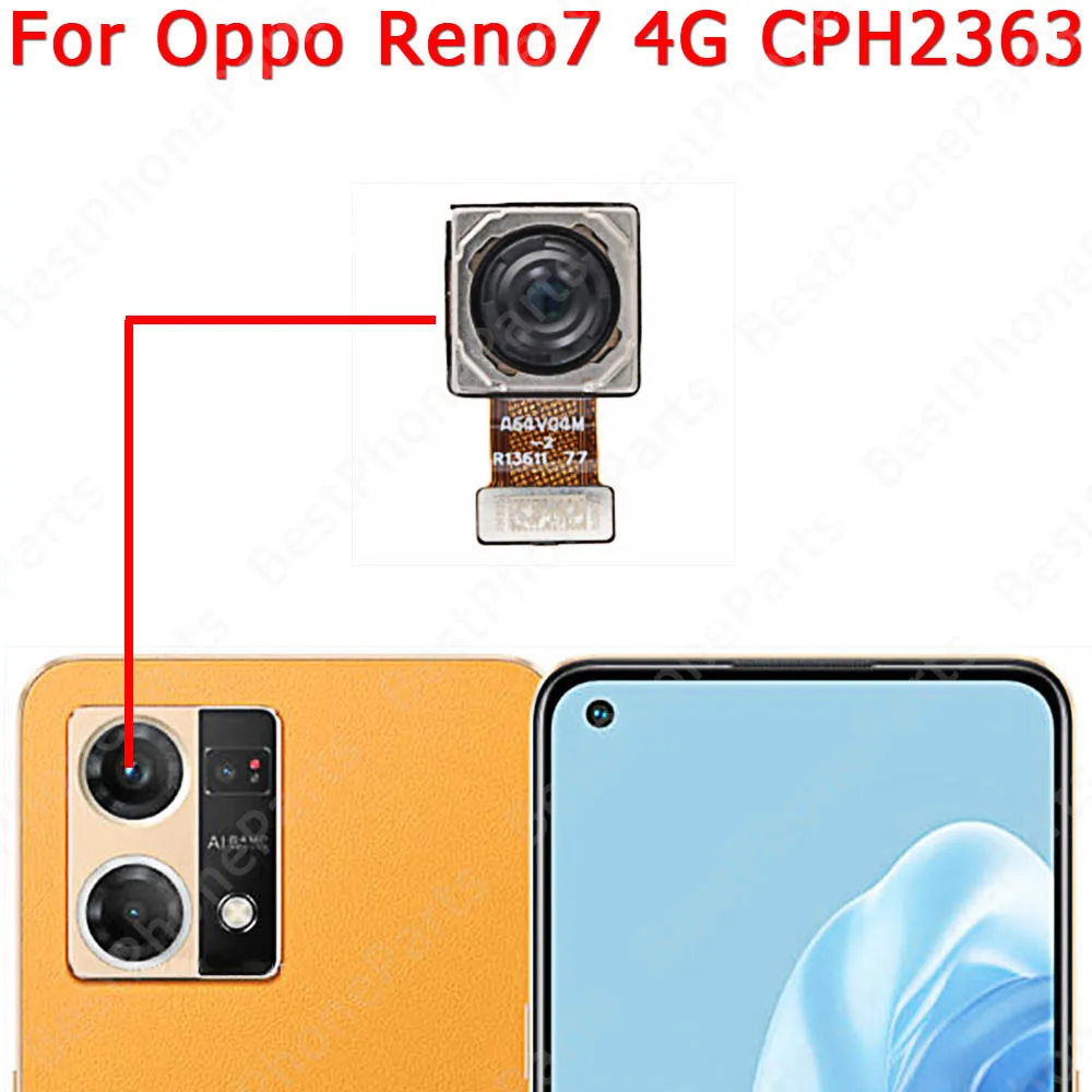 Selfie Rear Front Backside Back View Camera Module For OPPO Reno7 4G Reno8 5G Reno 7 8 Flex Cable Repair Spare Parts