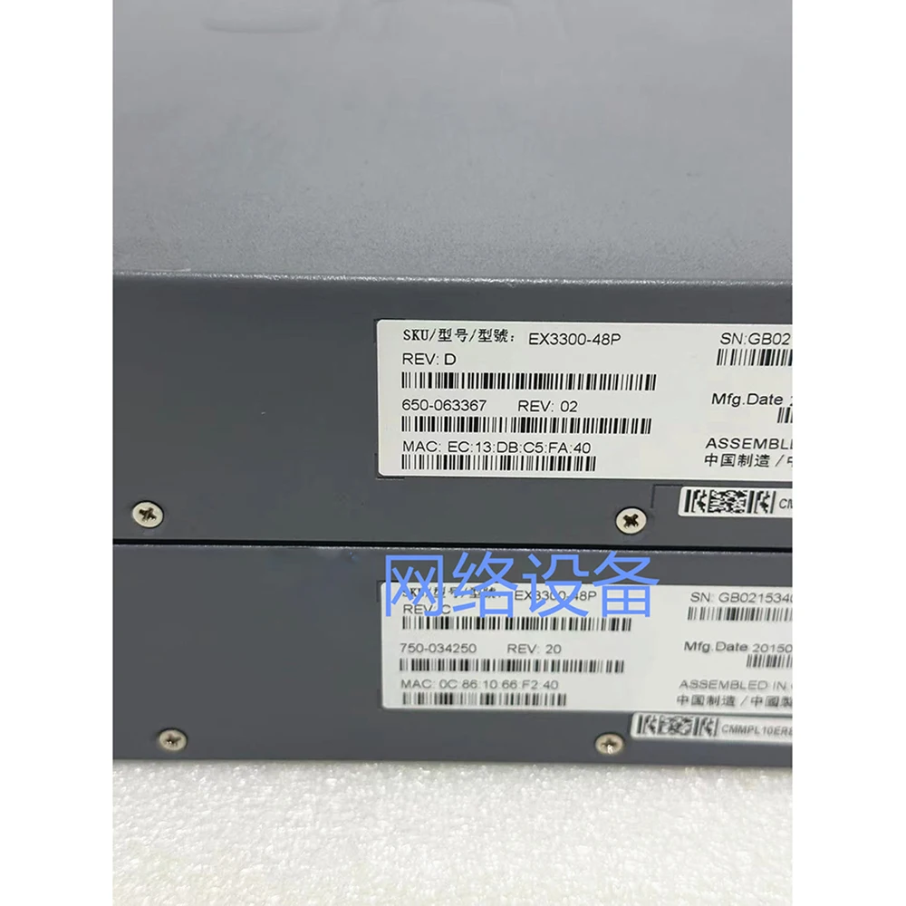 

1pcs 48 Gigabit 4 Gigabit SFP+POE Power Supply Network Switch EX3300-48P