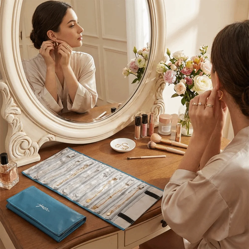 

9/18 сетка, сумка для демонстрации ювелирных изделий, прочный свернутый браслет, защитная сумка, держатель для ожерелья, большая вместительная сумка для хранения ожерелья