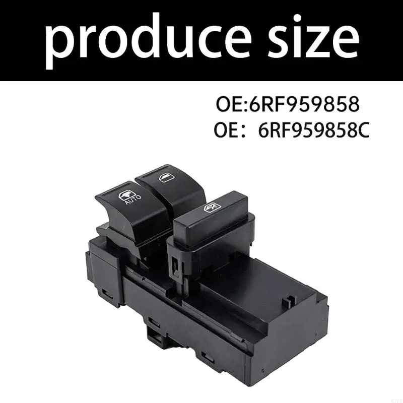 M76E 6RF959858C Schwarzes Fensterknopfgehäuse mit Verriegelungssteuerung für die Türglasreparatur – Detail 6
