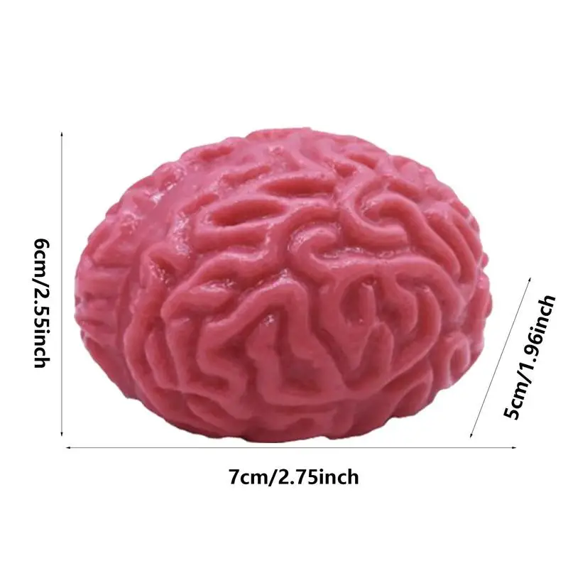 Nowość Squishy Brain Halloween Squeeze Toy Slow Rebound Stress Balls Soft TPR Brain Fidget Toy Bulk Wielkanoc i prezenty urodzinowe