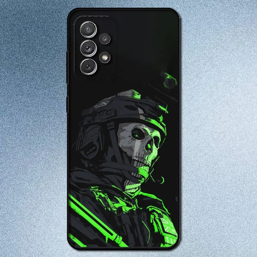 حافظة هاتف COD Call Of Duty G-Ghosts لهاتف سامسونج S25، S24، S21، S22، S23، S30، Ultra، S20، Plus، Fe، Lite، Note، 10,9,5G غطاء أسود