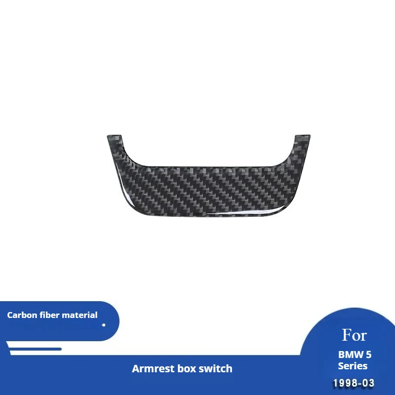 

For BMW 98-03 5 Series E39 Carbon Fiber Interior Modification Parts Armrest Box Handle Decorative Sticker