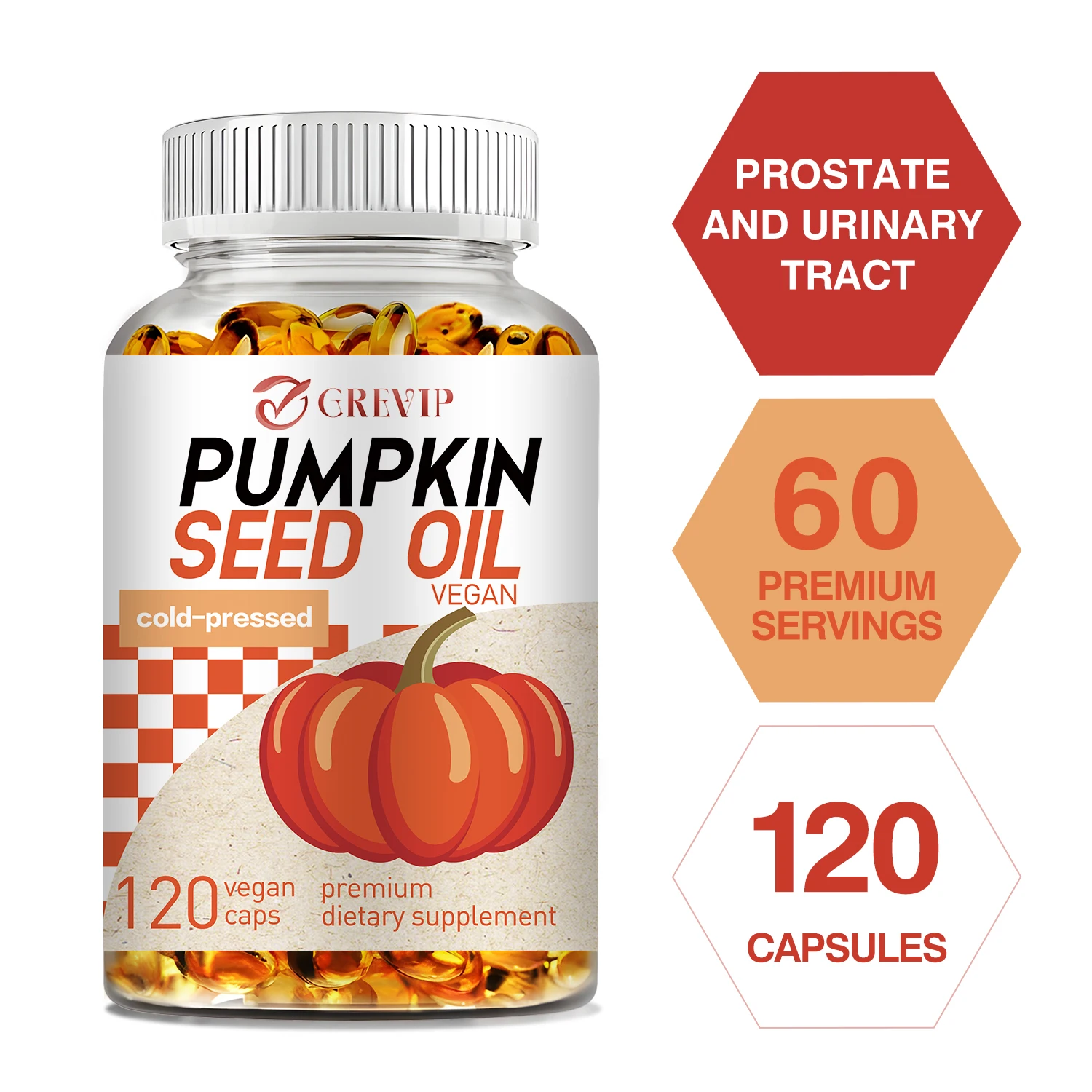 Pumpkin Seed Oil - Prostate Health, Skin, Heart & Brain Health, Bladder Control