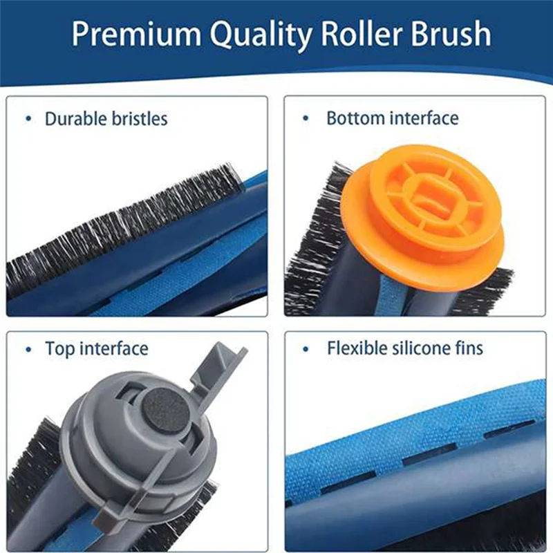 EAS-الفرشاة الرئيسية غطاء الفرشاة الرئيسية استبدال أجزاء البلاستيك لسمك القرش AV2501AE / RV2502AE / RV2520AOUS / AV2510AOUS الروبوتية