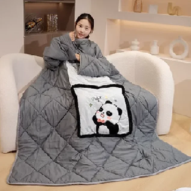 

Wearable Blanket Cozy Fleece Warm Wrap Throw with Arms - Sherpa Blanket Hoodie as Gifts for Mom Women, Cozy Sweatshirt Blanket