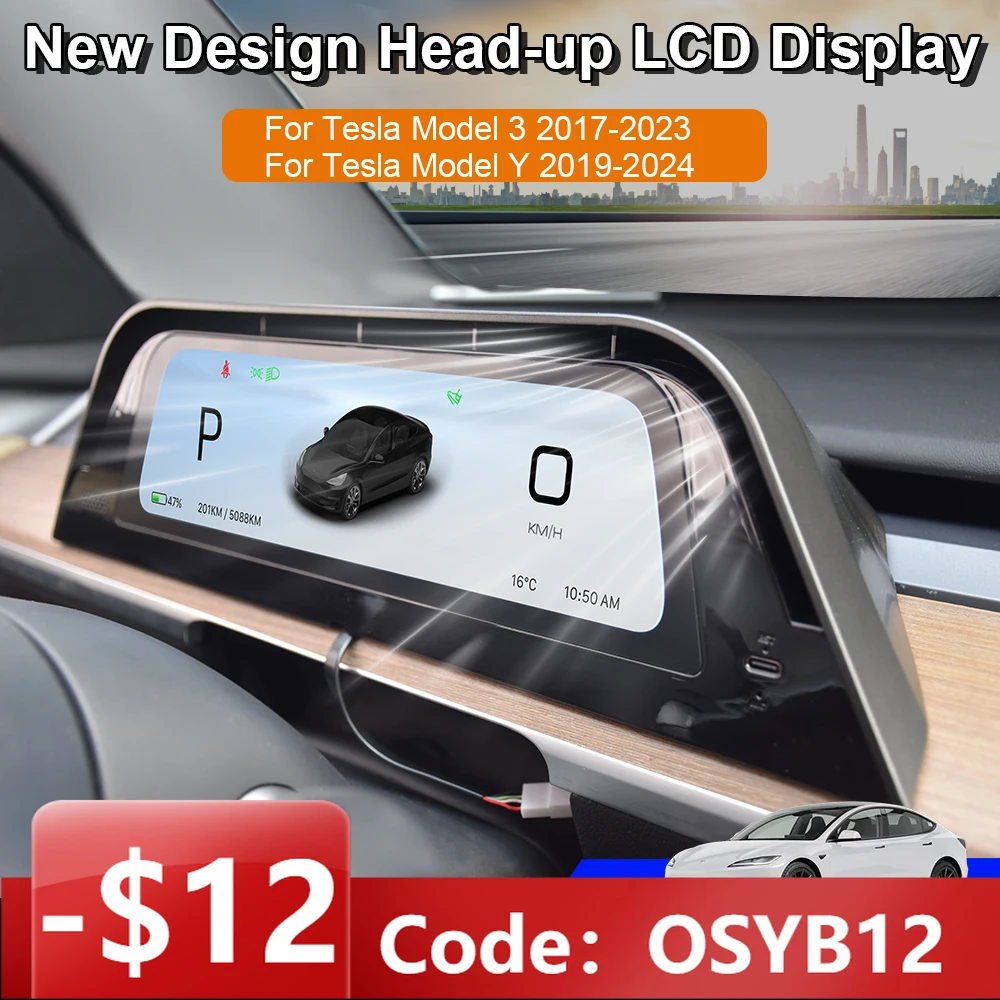 

Onlysay 9.6'' Model Y Juniper Dasbhoard Screen For Tesla 2026 Model 3 Highland Support Wireless Carplay & Andriod Auto HUD