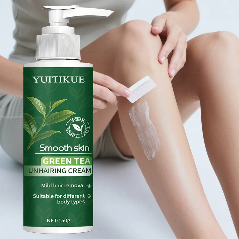 150g Green Tea Hair Removal Balm - Gentle and non-irritating, suitable for armpits, lips, arms, legs and intimate areas, powerfu image 3