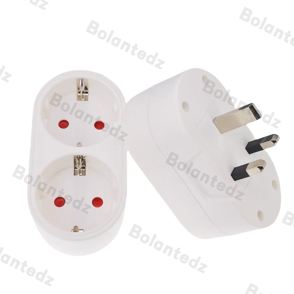 European EU To UK Plug Adapter Standard Euro 250V EU Plug To UK Electrical Socket Power Adapter Electrical Socket Outlet