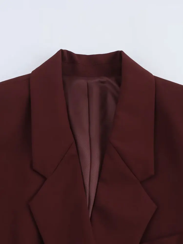 NLZGMSJ 2025 Lente vrouwen Office Blazer Effen Zakken V-hals Lange Mouw Enkele Knop Blazer Mode Outwears