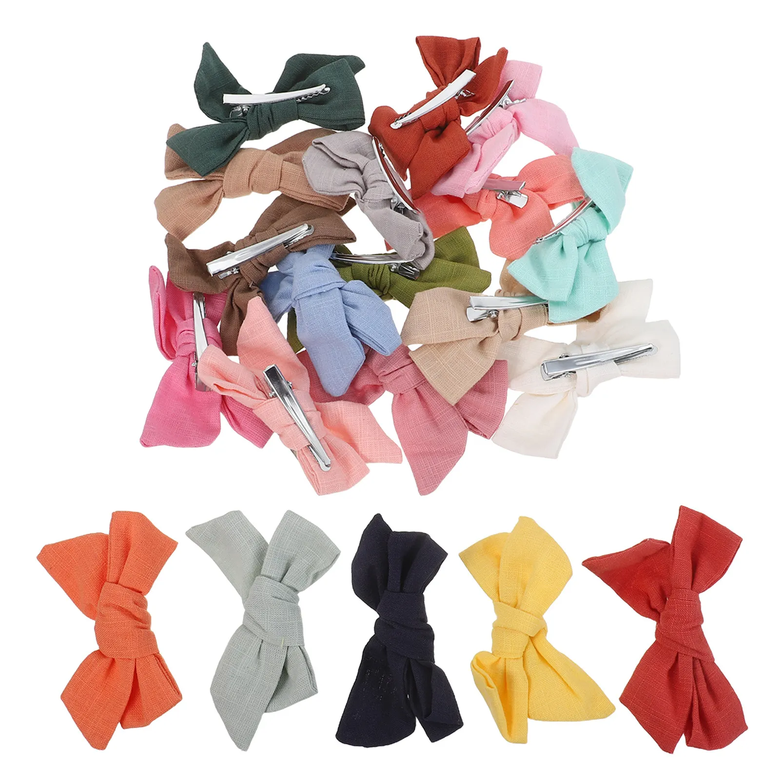 

20Pcs Hair Bows Clips Sweet Small Bowknot Barrettes Assorted Colors for Birthday Parties Festivals Showers