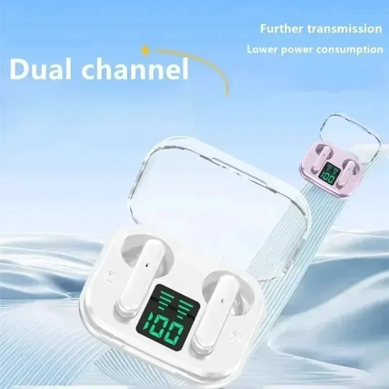 Wireless Bluetooth Headphones TWS Game Earbuds Earphones Digital Display Heaset Large Capacity Charging Case ﻿
