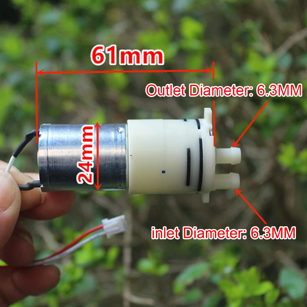 Micro 370 Water Pump DC 12V Diaphragm Self-priming Pump Carbon Brush Motor Vacuum Mini Water Pump Fish Tank Accessories