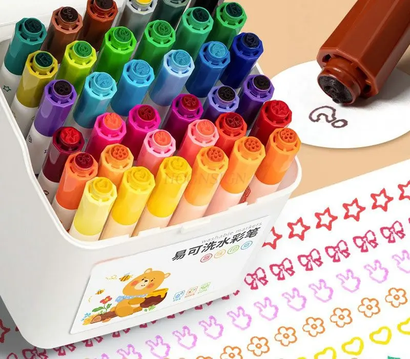 

36 шт., ручка-раскраска, художественная живопись, моющаяся печать, акварельная ручка, детская моющаяся нетоксичная ручка для детского сада, начальной школы