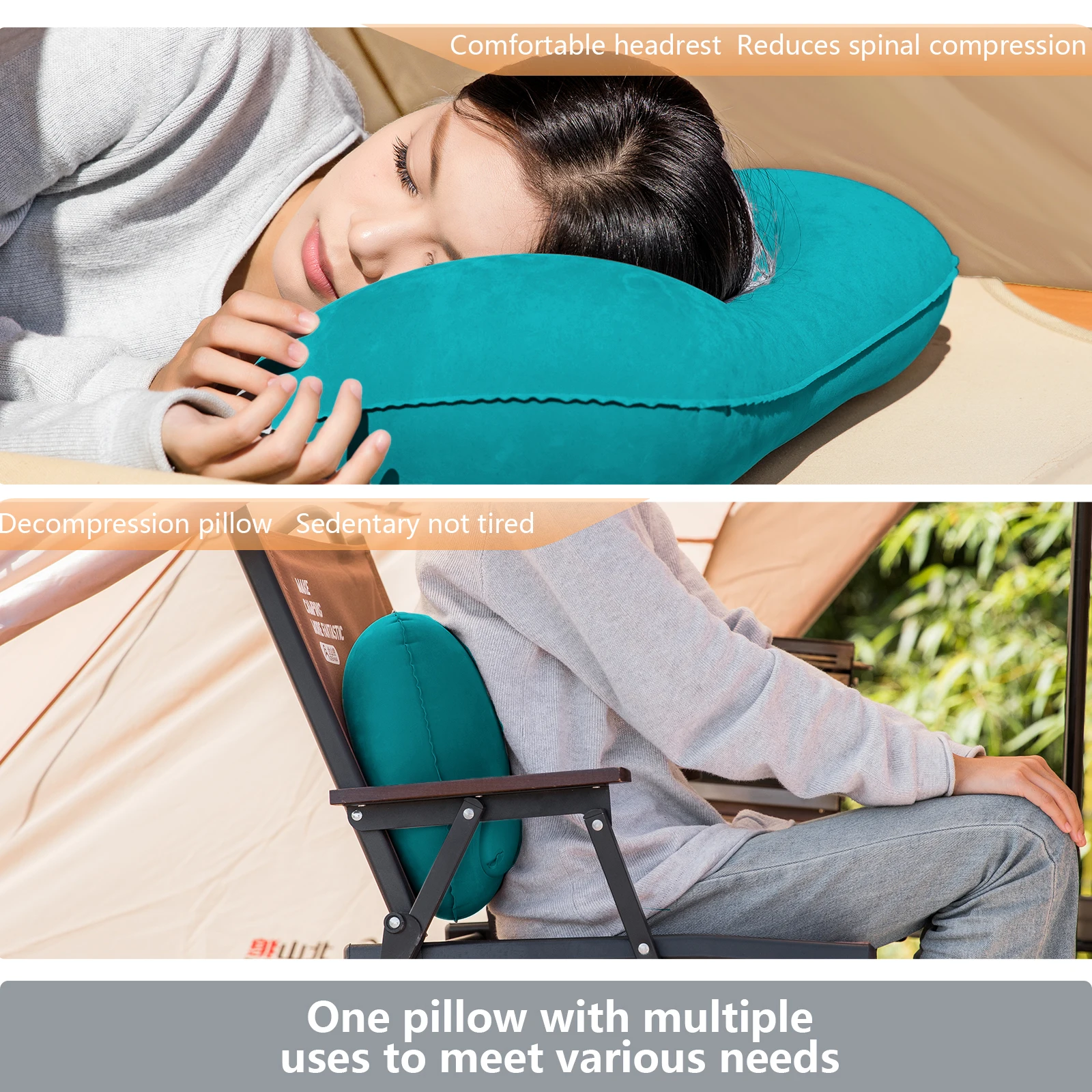 BISINNA หมอนเป่าลมสำหรับตั้งแค - Outdoor Furniture Pillows บทวิจารณ์และราคา