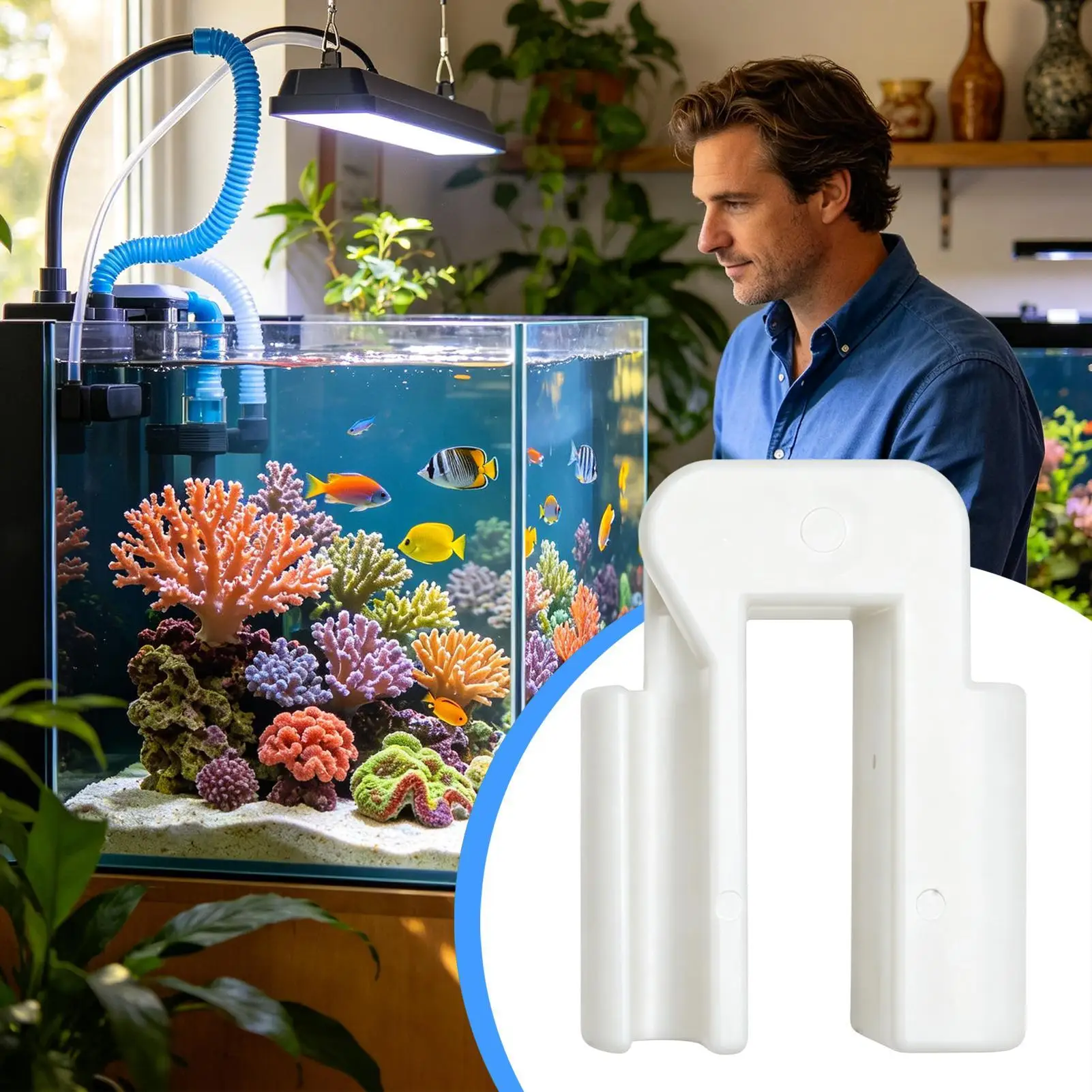 Anti-Slip Aquarium Tubing Fixing Clip Wearproof Material Fasten Water Change Line for Home Aquarium Siphon Device Daily Maintena