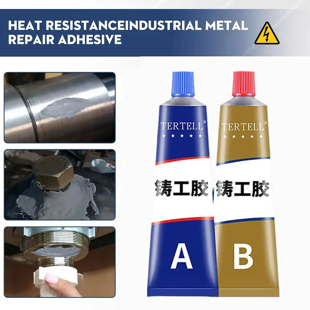 

Cold Welding Glue Metal Repair Adhesive Heat Resistance AB Sealant 20/50/70/100g High Strength Repair Casting Adhesive Agent