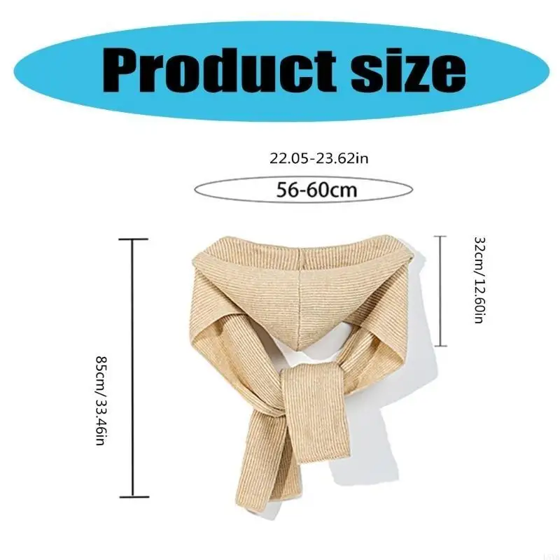 L5YA Multiuse ผ้าพันคอหมวกผ้าคลุมไหล่อบอุ่นถักคออุ่น CASHMERE Blend ไหล่สำหรับผู้หญิงสำนักงานทุกวัน