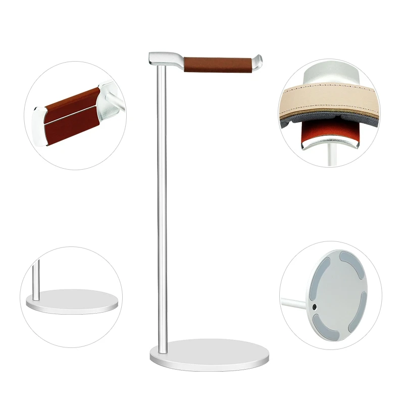 Curved Headphone Stand Rack Sturdy Metal Gaming Headset Earphone Holder Hanger with Solid Base for Table Desk Display,A jasmine