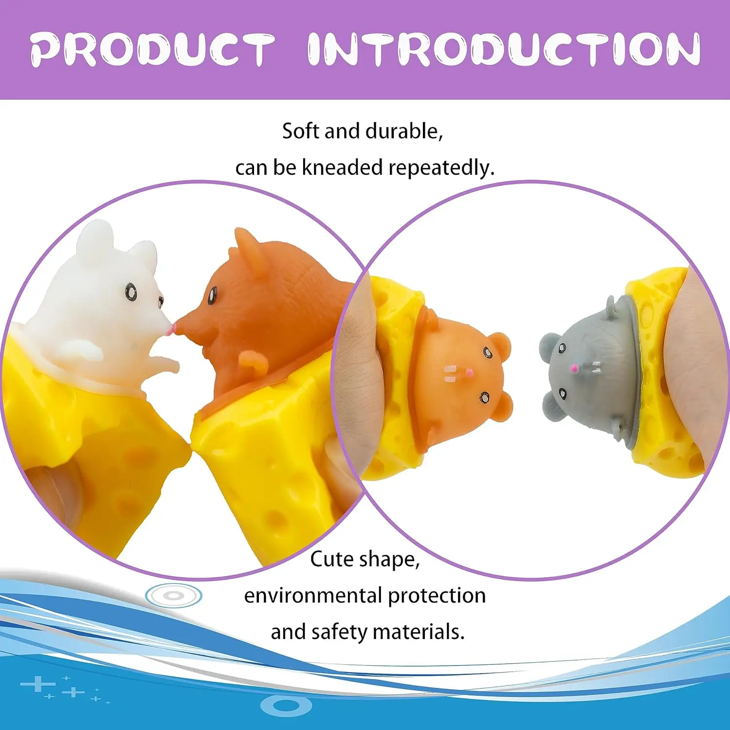Pop Up divertente topo e blocco di formaggio spremere giocattolo antistress nascondi e cerca figure antistress agitarsi giocattoli per bambini adulti