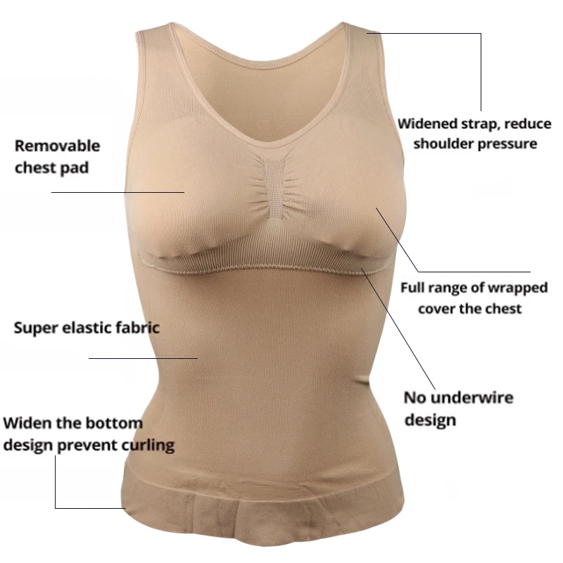 Women Body Shaper Plus Size Bra Cami Tank Top Slimming Vest Corset Shapewear Slim Up Lift Lingerie Set Belts for Women Sports