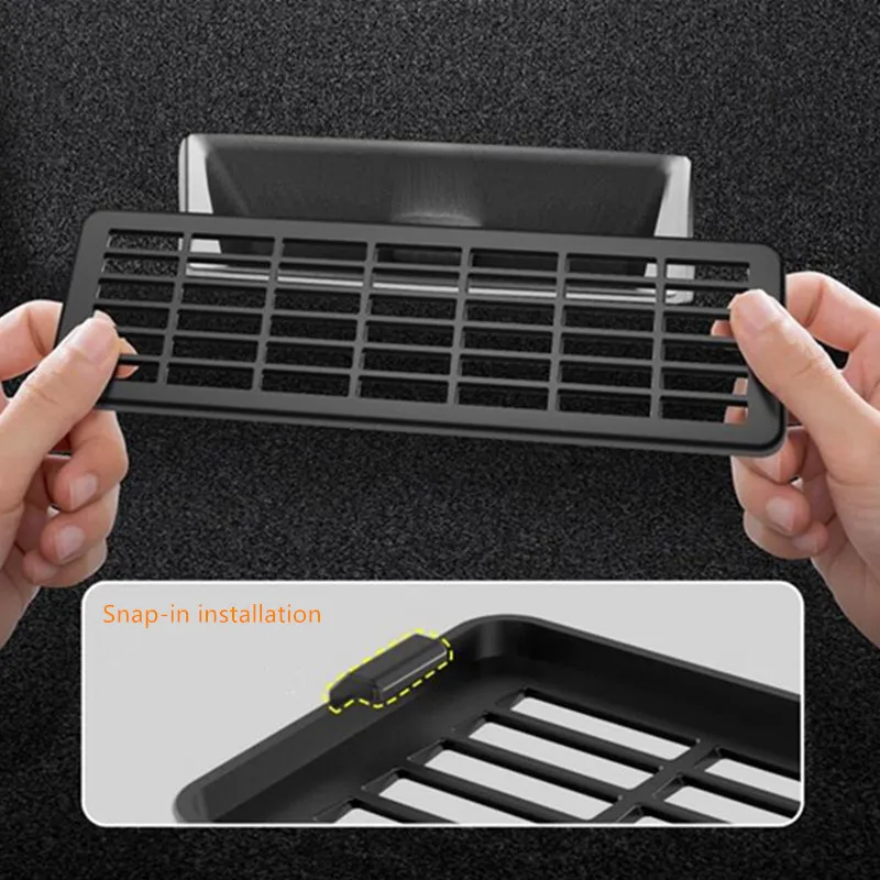

2pcs Car Floor Air Flow Vent Grille Cover Rear Under Seat Air Condition Outlet Accessories For Tesla Model Y Juniper 2025-2026