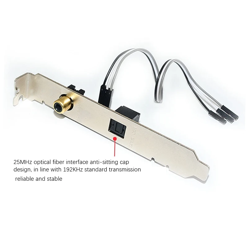 24Bit 192Khz Daughter Card SPDIF Optical and RCA Out Plate Cable Bracket Digital Audio Output for ASUS Gigabyte