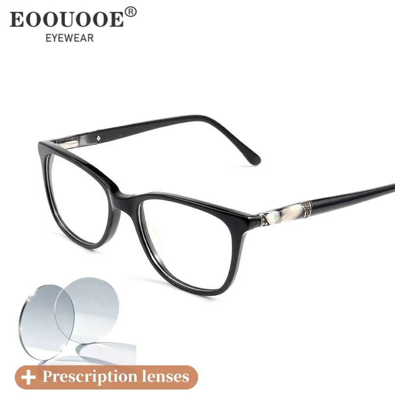 

Acetate Women's Girl Glasses Small Face Spring Temple Durable Non Spherical Myopia Lenses Reading Glasses Prescription Recipe