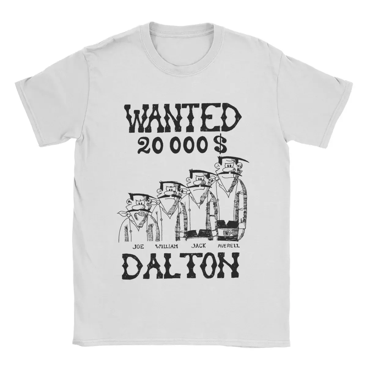 Dalton Gang Gesucht Lucky Luke T Shirts for Men 100% Cotton Casual T-Shirts O Neck Tee Shirt Short Sleeve Tops Classic