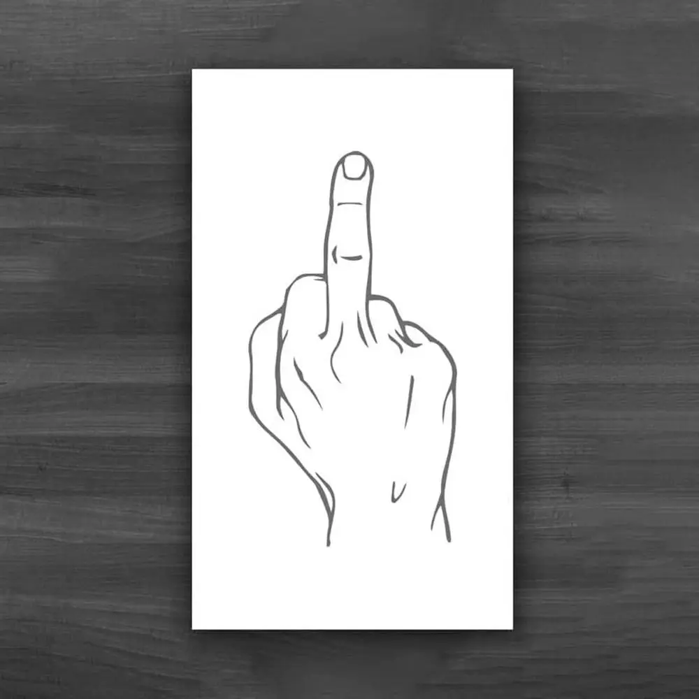Regalo semplicità carta dito medio carta di promemoria parcheggio irregolare Bad Parking Violation Stickers carta segnale di avvertimento