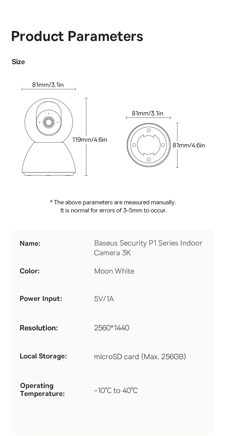 Baseus 4MP IP Kamera Smart 5G WIFI Sicherheit Kamera Indoor Hause Schutz PT 3K Hohe Klarheit Zwei-wege Audio Überwachung Kamera – Detail 16