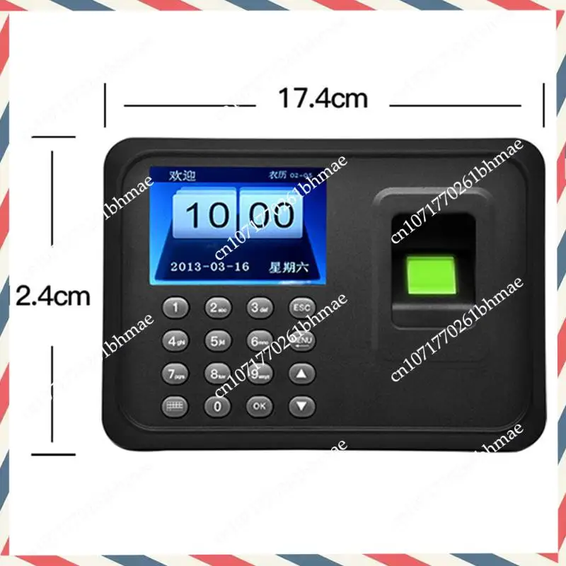 -A21Z Black Attendance Machine Biometric Attendance System 1000 Fingerprint Capacity Support USB Driver Download EU Plug