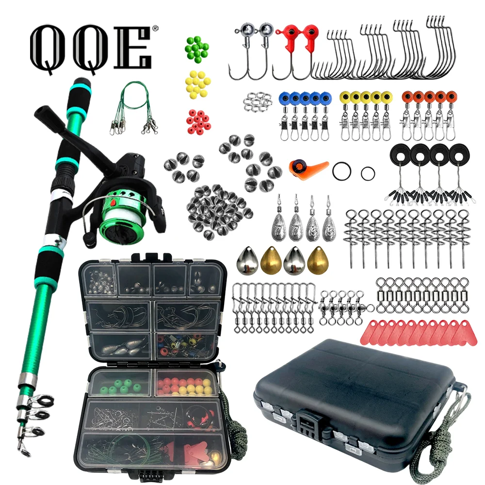 QQE Hot-Selling1.8-Meters Fishing Rod Bait Kit Suitable for  Fishing Set Layered Fishing Gear Professional Fishing Tackle Box
