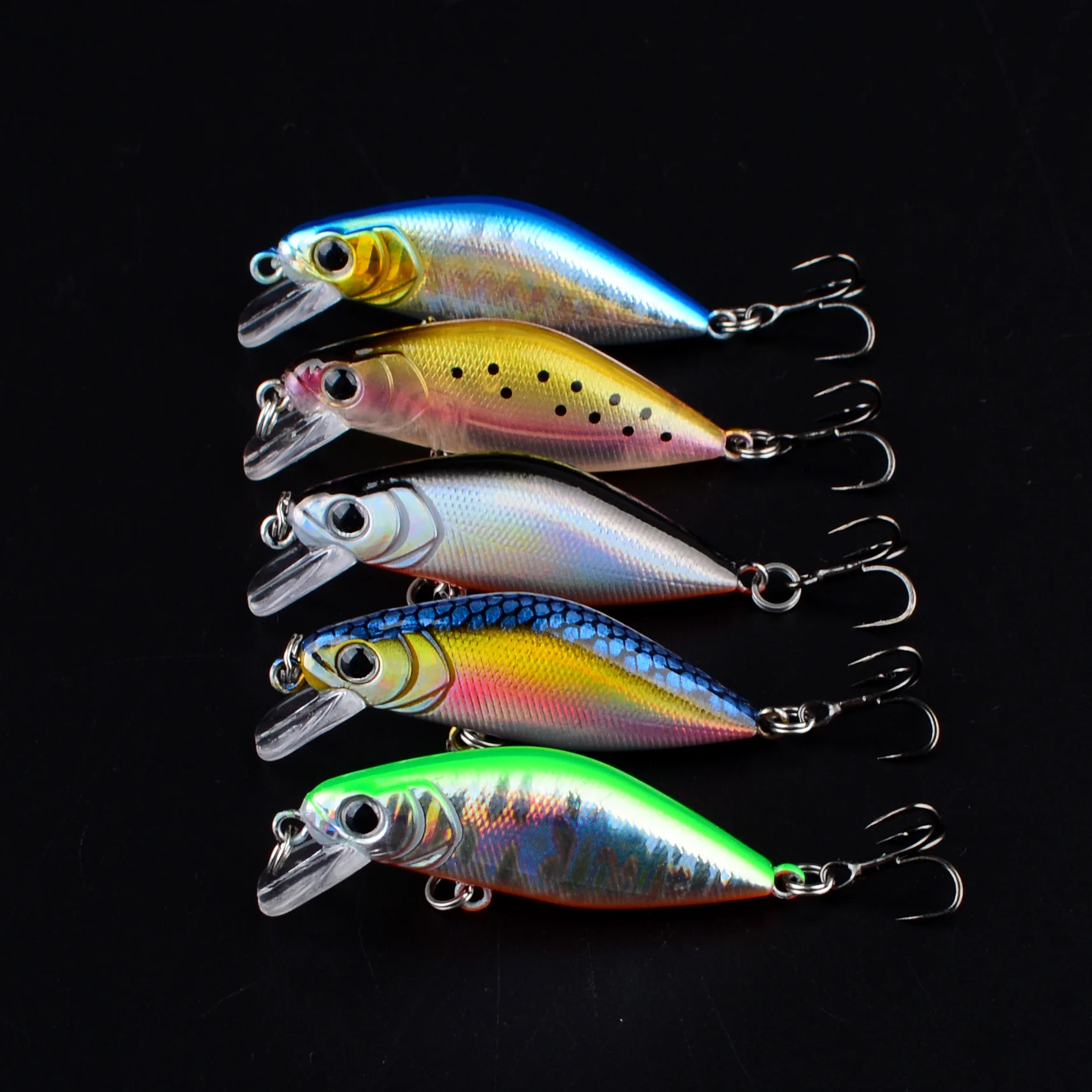 5 قطع من طُعم البلمة الصغير المتذبذب الطعم الاصطناعي لملحقات صيد سمك السلمون المرقط باس جبل تيار سويم