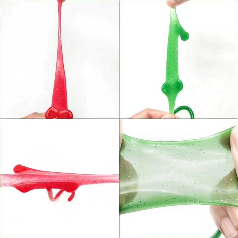 090B Creative Sticky Hands Toy 10pcs Christmas Hat Shaped Elastically Sticky for