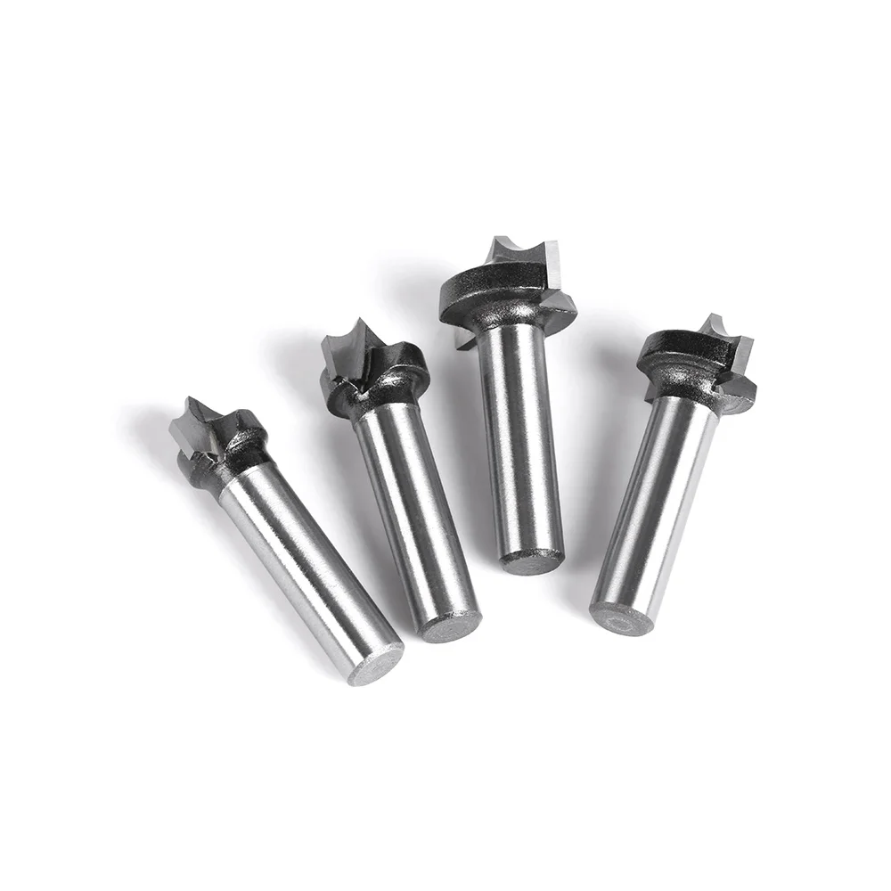 1-4 pezzi set di punte per router per la lavorazione del legno con gambo da 8 mm, coltello per incisione con punta, coltello per piastra porta, macchine utensili per incisione a controllo numerico