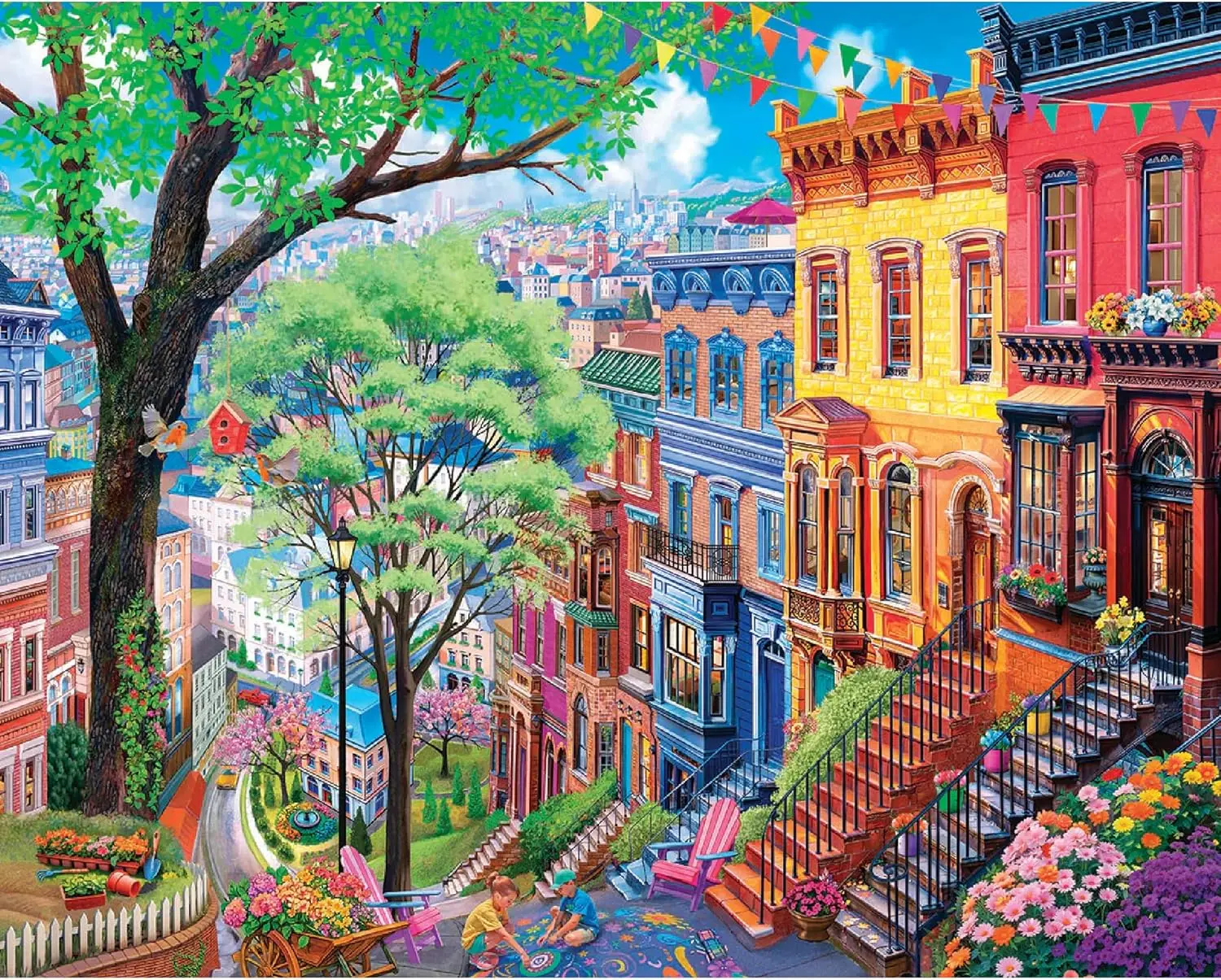 

120/300/500/1000 Pieces Scenery in The City Jigsaw Puzzles for Adults Home Decor Games Family Landscape Puzzles Educational Toys