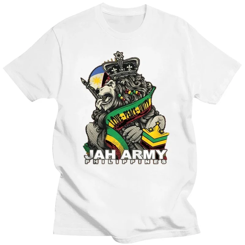 Мужская футболка с надписью «Love Peace unit Jah»