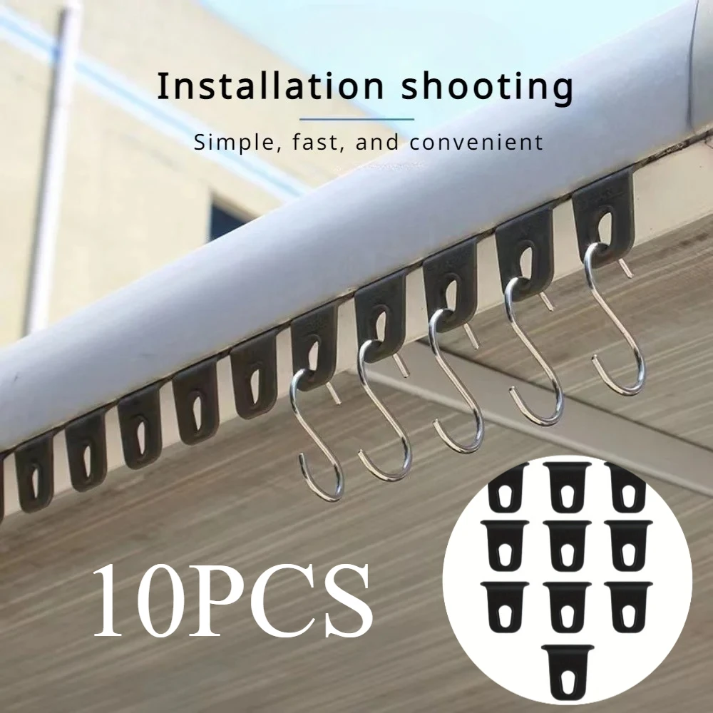 

10Pcs Universal Awning Clothes Hook Racks-Set For RV Camper Caravan Party Light Holder RV Awnning Hook Tool Accessories