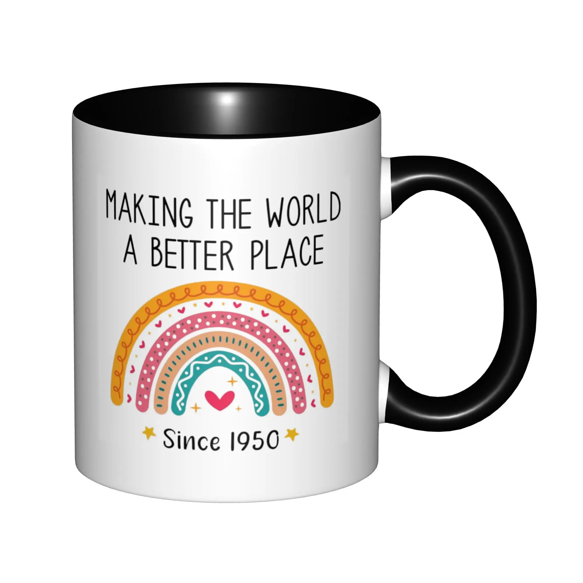 

75th Birthday Gifts For Women Men For Women Friends Mugs With Black Handle Birthday Coffee Mugs Ceramic Tea Cups 11oz