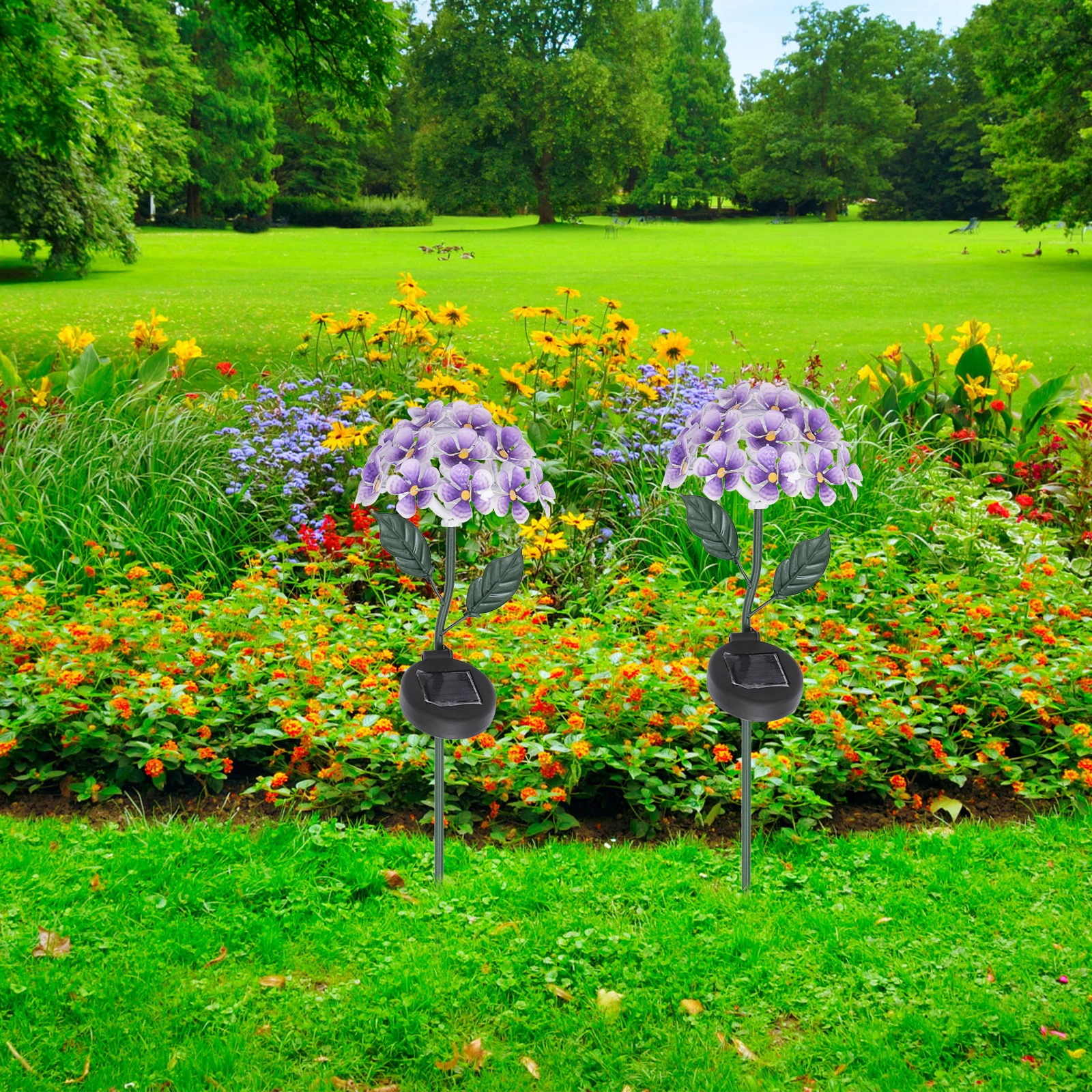 

Solar Simulation Lights Decoration Stick Lamp Garden Outdoor Energy Wrought Iron