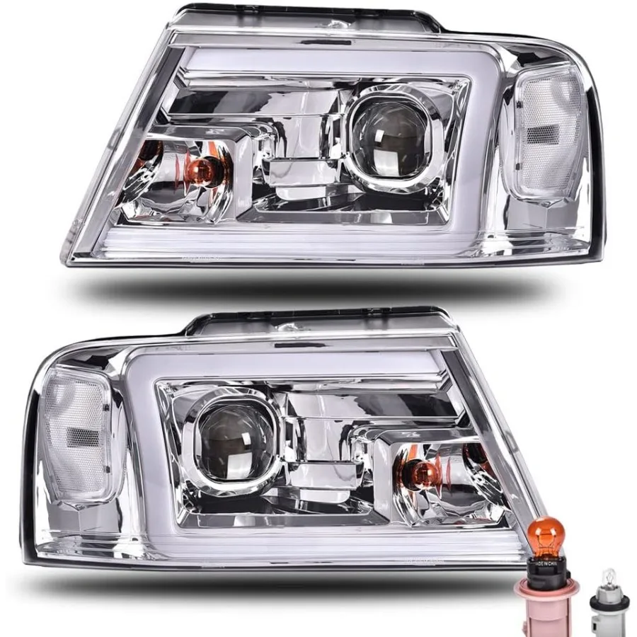 

Фара в сборе, совместимая с Ford F150 и 2006-2008 годов Lincoln Mark LT, светодиодная фара DRL с прозрачными линзами W