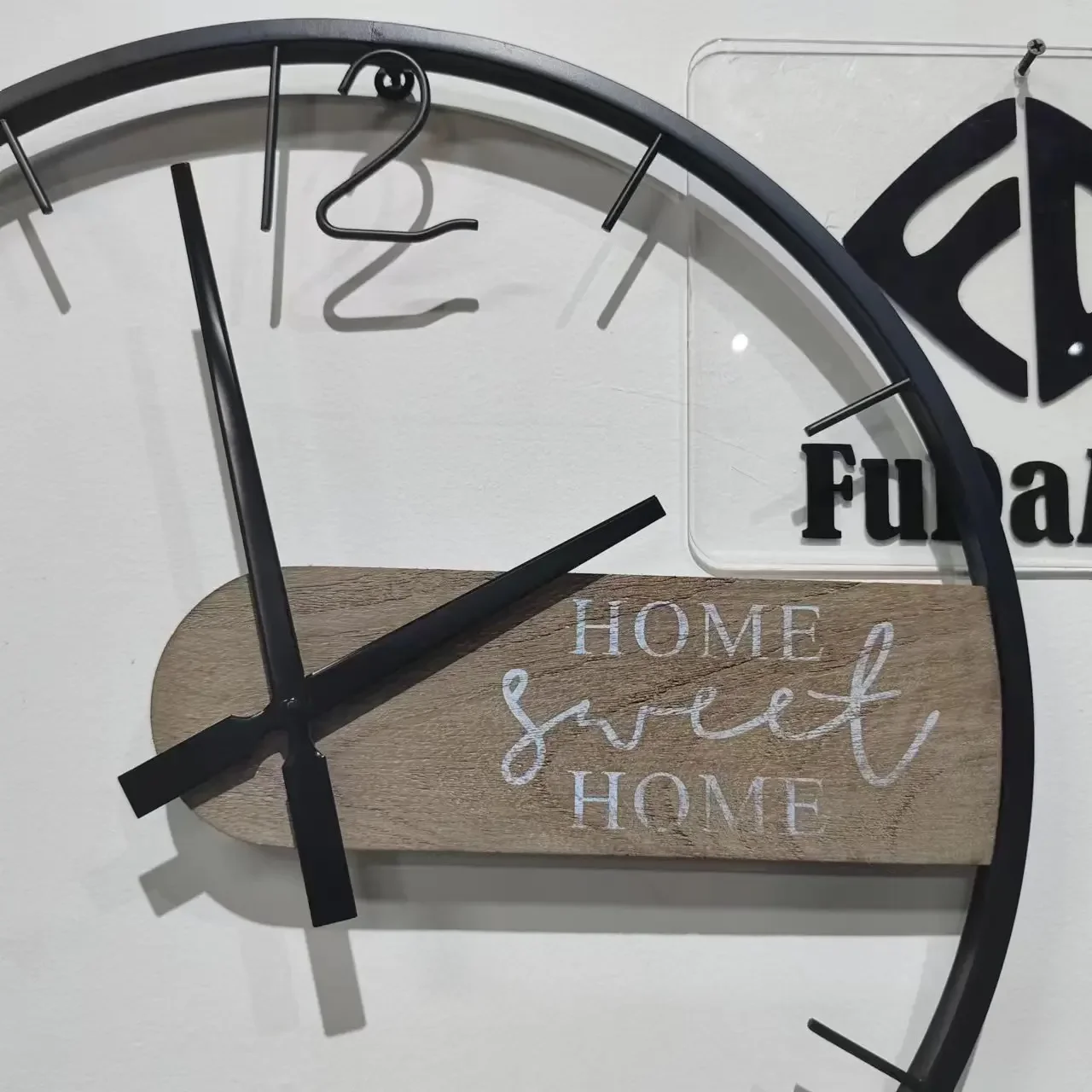 -50cm Wholesale Silent Luxury Rustic Wooden Wall Clock Custom Metal Digital Modern cheap Wall decor large Clock for home decor